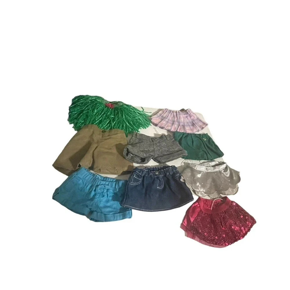 Build-A Bear Clothes Skirts Shorts Lot Of 9 Items RARE